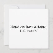 Happy Halloween Sleepy Black Kitty Cat Kaart (Achterkant)