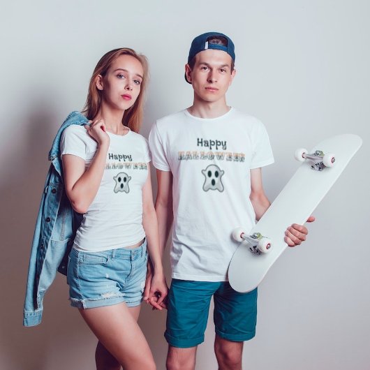 Happy Halloween Slogan Cobweb Grappig T-shirt