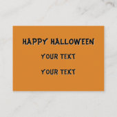 Happy Halloween Smiling Pumpkin Party Informatiekaartje (Achterkant)