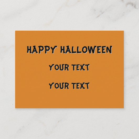 Happy Halloween Smiling Pumpkin Party Informatiekaartje (Achterkant)