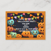 Happy Halloween Smiling Pumpkin Party Informatiekaartje (Voorkant)