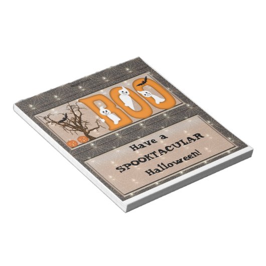 Happy Halloween Snoep Bar Wrapper Party Favor Notitieblok (Schuin)