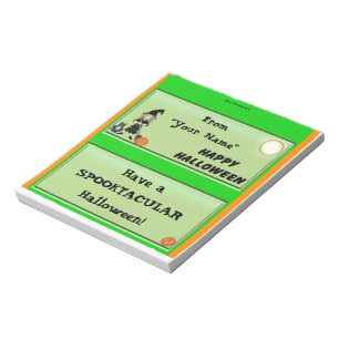 Happy Halloween Snoep Bar Wrapper Party Favor Notitieblok