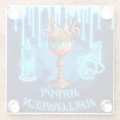 Happy Halloween Snoep Cocktail Glazen Onderzetter (Achterkant)