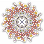 Happy Halloween Snoep Collage Sticker (Voorkant)