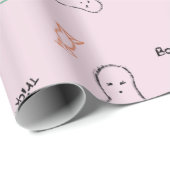 Happy Halloween Snoep Hand Lettering Doodle Cadeaupapier (Rol Hoek)