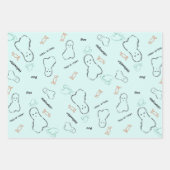 Happy Halloween Snoep Hand Lettering Doodle Inpakpapier Vel (Voorkant 3)