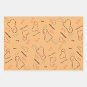 Happy Halloween Snoep Hand Lettering Doodle Inpakpapier Vel (Voorkant 2)