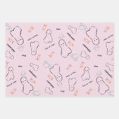 Happy Halloween Snoep Hand Lettering Doodle Inpakpapier Vel (Voorkant)