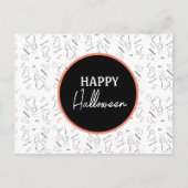 Happy Halloween Snoep Hand Lettering Doodles Briefkaart (Voorkant)