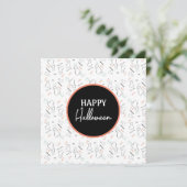 Happy Halloween Snoep Hand Lettering Doodles Kaart (Staand voorkant)