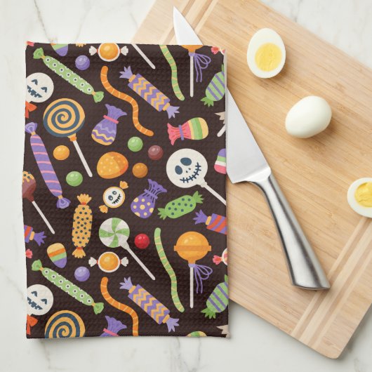 Happy Halloween Snoep Kitchen Towel Theedoek (Quarter Fold)