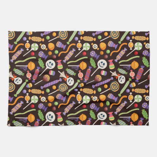 Happy Halloween Snoep Kitchen Towel Theedoek (Horizontaal)