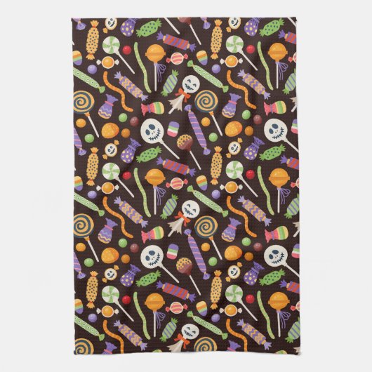 Happy Halloween Snoep Kitchen Towel Theedoek (Verticaal)