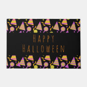 Happy Halloween Snoep Neon Pattern Doormat Deurmat (Voorkant)