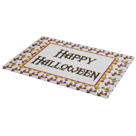 Happy Halloween Snoep Pattern Board Snijplank (Hoek)