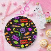 Happy Halloween Snoep Pattern Papieren Bordje (Feest)
