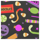 Happy Halloween Snoep Pattern Stof (Close Up)