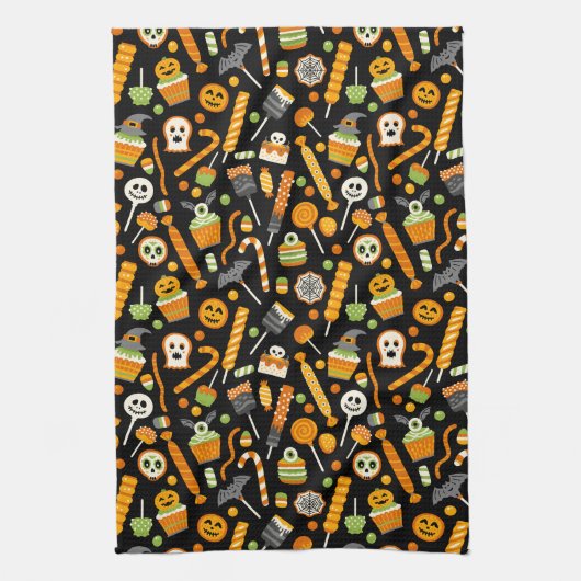 Happy Halloween Snoep Theedoek (Verticaal)