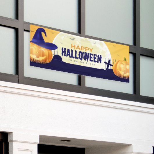 Happy Halloween Spandoek (Buitenkant Gebouw)