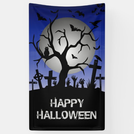Happy Halloween Spandoek (Verticaal)