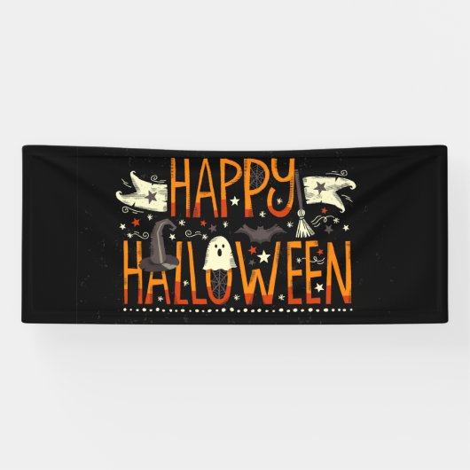 Happy Halloween Spandoek (Horizontaal)