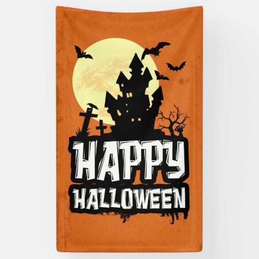 Happy Halloween Spandoek (Verticaal)