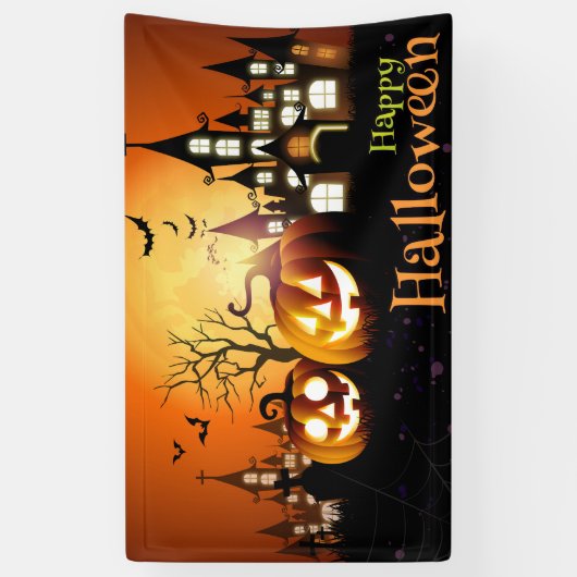 Happy Halloween Spandoek (Verticaal)