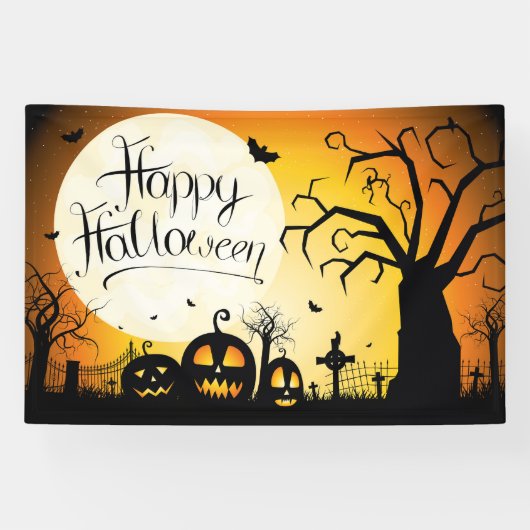 Happy Halloween Spandoek (Horizontaal)