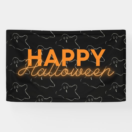 Happy Halloween Spandoek (Horizontaal)