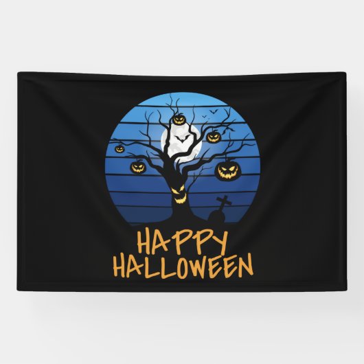 Happy Halloween Spandoek (Horizontaal)