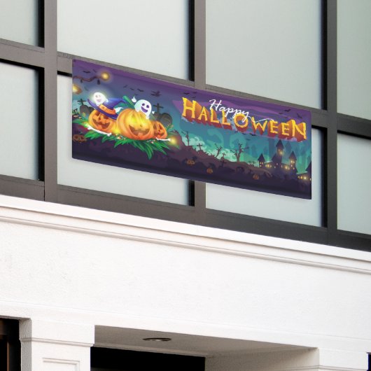 Happy Halloween Spandoek (Buitenkant Gebouw)