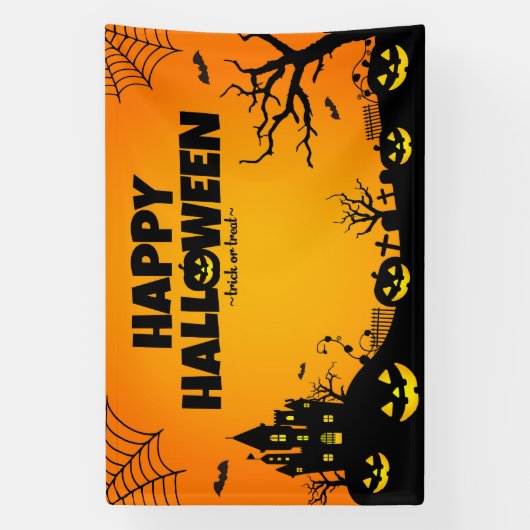 Happy Halloween Spandoek (Verticaal)