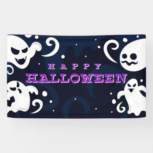 Happy Halloween Spandoek (Horizontaal)
