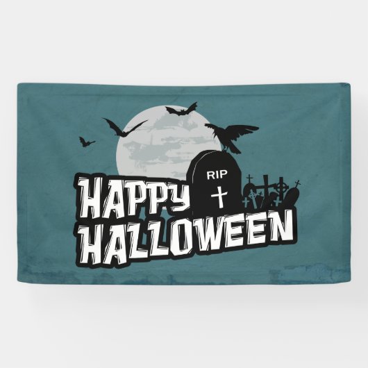 Happy Halloween Spandoek (Horizontaal)
