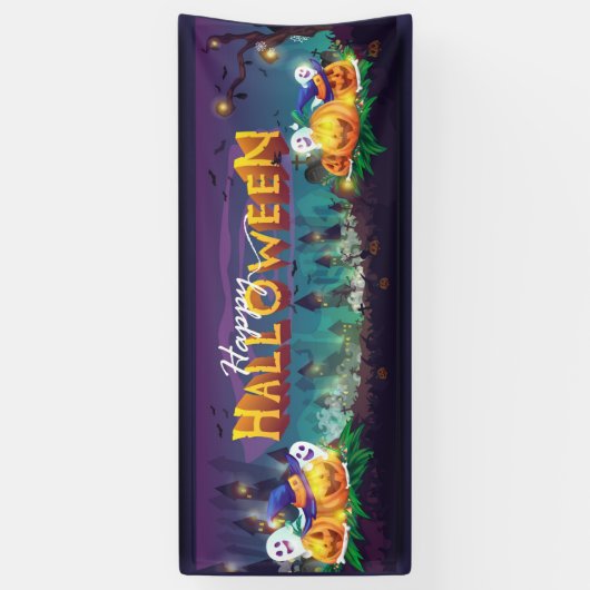 Happy Halloween Spandoek (Verticaal)