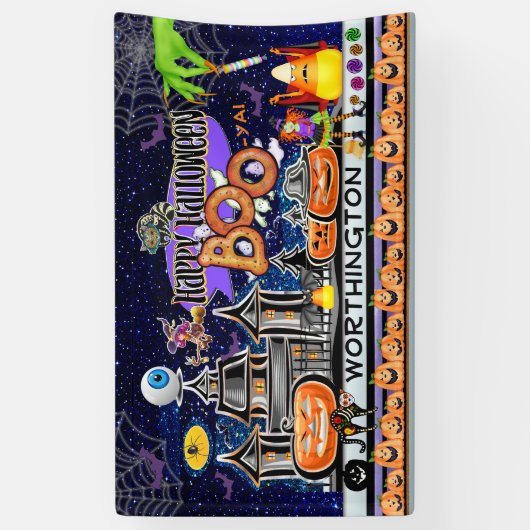 Happy Halloween! Spandoek (Verticaal)