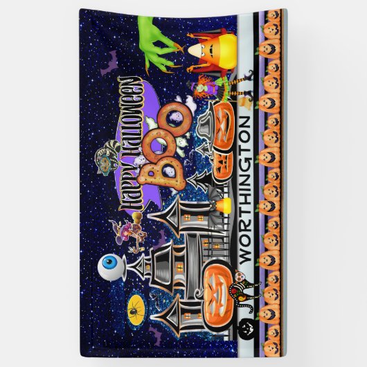 Happy Halloween! Spandoek (Verticaal)