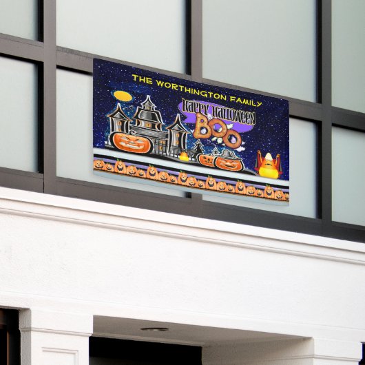 Happy Halloween! Spandoek (Buitenkant Gebouw)