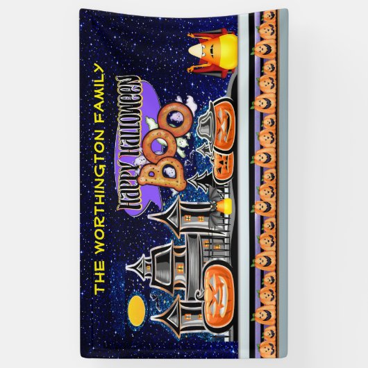 Happy Halloween! Spandoek (Verticaal)