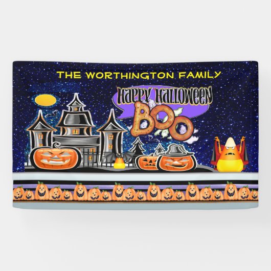 Happy Halloween! Spandoek (Horizontaal)