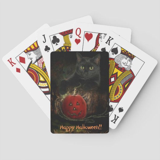 Happy Halloween-spelkaarten Pokerkaarten (Achterkant)