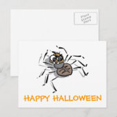 HAPPY HALLOWEEN SPIDER BRIEFKAART (Voorkant / Achterkant)