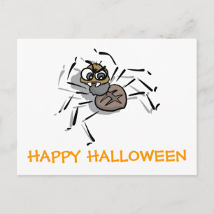 HAPPY HALLOWEEN SPIDER BRIEFKAART