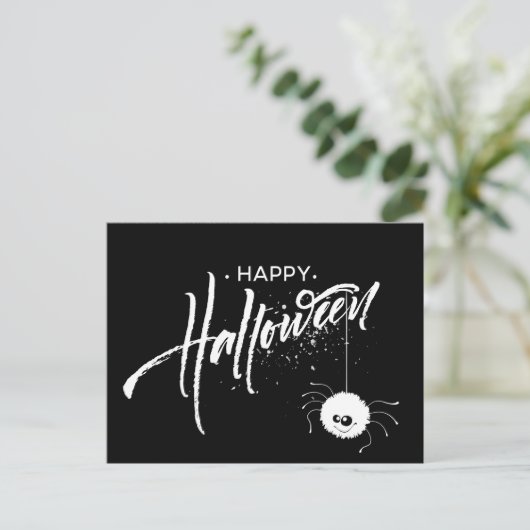 Happy Halloween Spider Briefkaart (Staand voorkant)