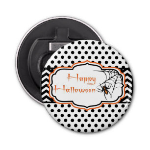 Happy Halloween Spider Button Flesopener