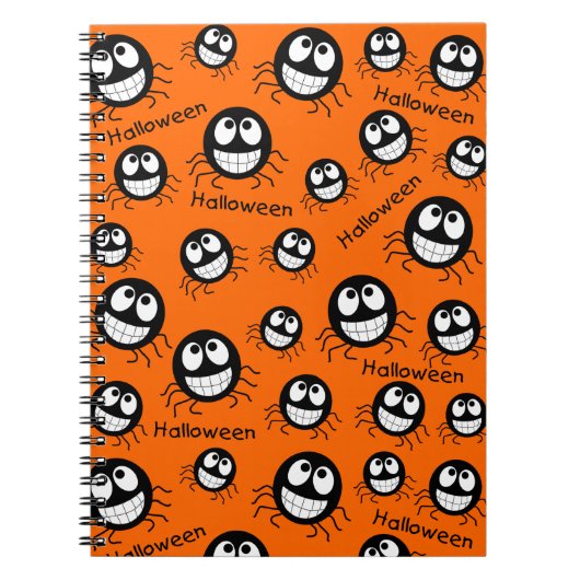 Happy Halloween Spider Collage Notitieboek (Voorkant)