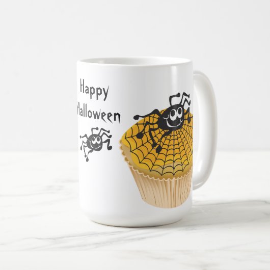Happy Halloween Spider Cupcake Mok (Voorkant rechts)