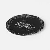 Happy Halloween Spider Eat Drink is eng Papieren Bordje (Gekanteld)