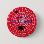 Happy Halloween Spider Pin Button (Voorkant)